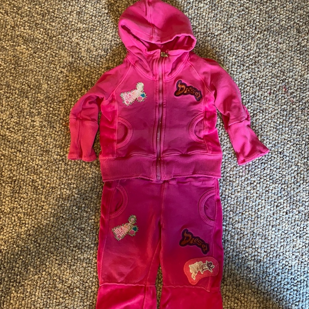 Pink diesel sweatsuit